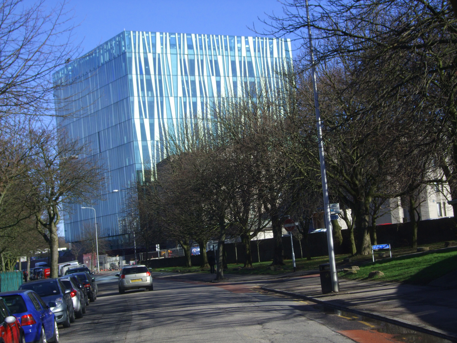 Picture of the new library viewed from bedford Road