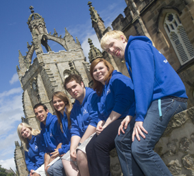 SA team outside Kings College